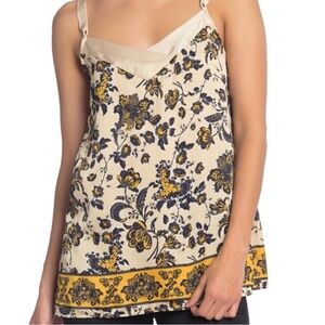 Free People Floral Camisole in Cream and Yellow